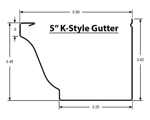 5 inch K-Style gutter from Affordable Roofing & Gutter Company