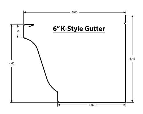 6 inch K-Style gutter from Affordable Roofing & Gutter Company