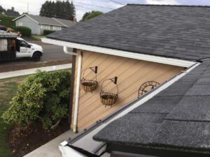 A Residential White Gutter Guard Installation by Affordable Roofing & Gutter Company in Albany, Oregon