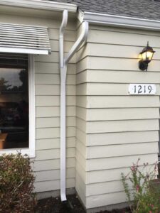 A Residential White Gutter Guard Installation by Affordable Roofing & Gutter Company in Albany, Oregon