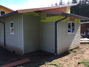 A Residential Bronze Gutter Installation by Affordable Roofing & Gutter Company in Albany, Oregon