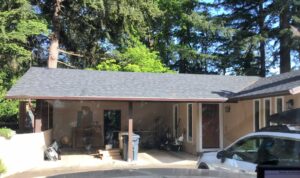 A Residential Chocolate Brown Gutter Installation by Affordable Roofing & Gutter Company in Albany, Oregon