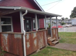 A Residential White Gutter Installation by Affordable Roofing & Gutter Company in Albany, Oregon