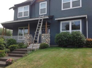 A Residential White Gutter Installation by Affordable Roofing & Gutter Company in Albany, Oregon