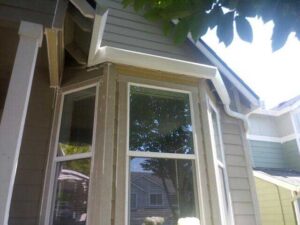 A Residential White Gutter Installation by Affordable Roofing & Gutter Company in Albany, Oregon