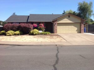 A Residential White Gutter Installation by Affordable Roofing & Gutter Company in Albany, Oregon