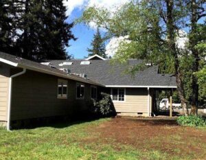 A Residential White Gutter Installation by Affordable Roofing & Gutter Company in Albany, Oregon