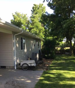 A Residential White Gutter Installation by Affordable Roofing & Gutter Company in Albany, Oregon