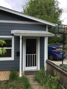 A Residential White Gutter Installation by Affordable Roofing & Gutter Company in Albany, Oregon