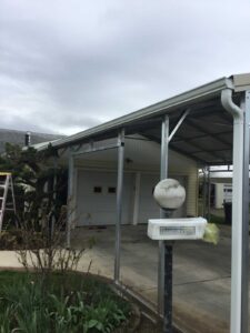 A Residential White Gutter Installation by Affordable Roofing & Gutter Company in Albany, Oregon