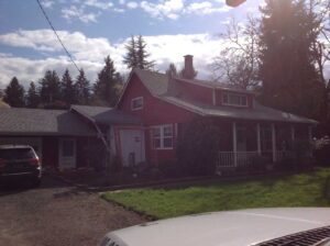 A Residential White Gutter Installation by Affordable Roofing & Gutter Company in Albany, Oregon