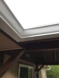 A Residential White Gutter Installation by Affordable Roofing & Gutter Company in Albany, Oregon