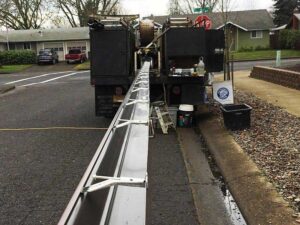 A Residential Chocolate Brown Gutter Installation by Affordable Roofing & Gutter Company in Corvallis, Oregon