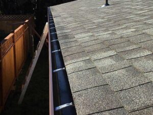 A Residential Chocolate Brown Gutter Installation by Affordable Roofing & Gutter Company in Corvallis, Oregon