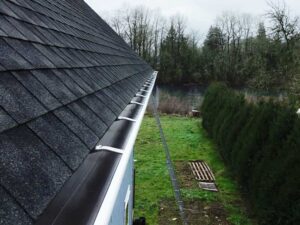 A Residential White Gutter Installation by Affordable Roofing & Gutter Company in Corvallis, Oregon