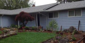 A Residential White Gutter Installation by Affordable Roofing & Gutter Company in Corvallis, Oregon