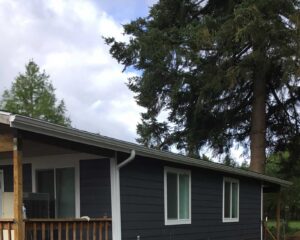 A Residential White Gutter Installation by Affordable Roofing & Gutter Company in Corvallis, Oregon