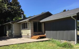 A Residential White Gutter Installation by Affordable Roofing & Gutter Company in Corvallis, Oregon