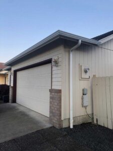 A Residential White Gutter Installation by Affordable Roofing & Gutter Company in Corvallis, Oregon