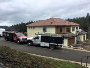 A Residential Black Gutter Installation by Affordable Roofing & Gutter Company in Eugene, Oregon