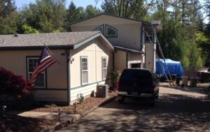 A Residential Tahoe Blue Gutter Installation by Affordable Roofing & Gutter Company in Eugene, Oregon