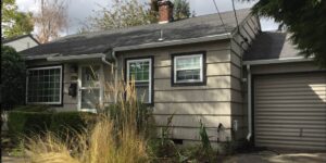 A Residential White Gutter Installation by Affordable Roofing & Gutter Company in Eugene, Oregon