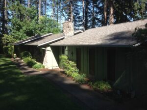 A Residential White Gutter Installation by Affordable Roofing & Gutter Company in Eugene, Oregon