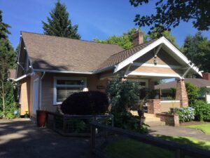 A Residential White Gutter Installation by Affordable Roofing & Gutter Company in Eugene, Oregon