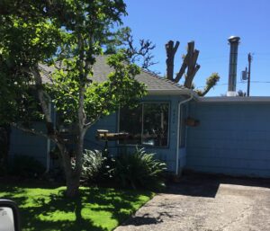 A Residential White Gutter Installation by Affordable Roofing & Gutter Company in Eugene, Oregon