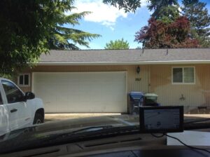 A Residential White Gutter Installation by Affordable Roofing & Gutter Company in Eugene, Oregon