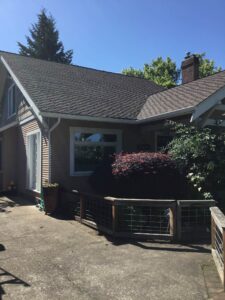 A Residential White Gutter Installation by Affordable Roofing & Gutter Company in Eugene, Oregon