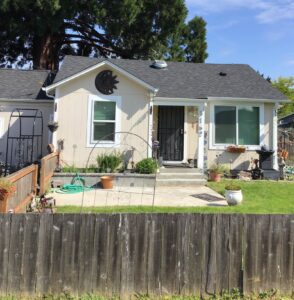 A Residential White Gutter Installation by Affordable Roofing & Gutter Company in Eugene, Oregon