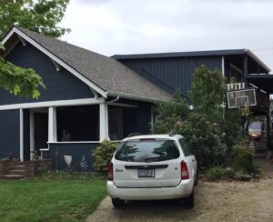 A Residential White Gutter Installation by Affordable Roofing & Gutter Company in Eugene, Oregon