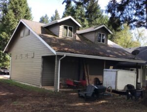 A Residential White Gutter Installation by Affordable Roofing & Gutter Company in Eugene, Oregon