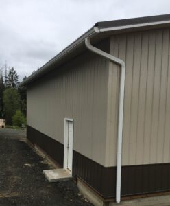 A Residential White Gutter Installation by Affordable Roofing & Gutter Company in Eugene, Oregon