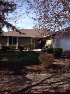 A Residential White Gutter Installation by Affordable Roofing & Gutter Company in Eugene, Oregon