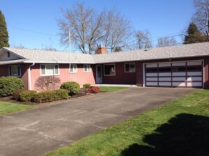 A Residential White Gutter Installation by Affordable Roofing & Gutter Company in Eugene, Oregon