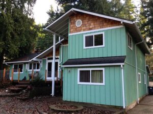 A Residential White Gutter Installation by Affordable Roofing & Gutter Company in Eugene, Oregon