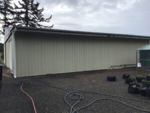 A Farm White Gutter Installation by Affordable Roofing & Gutter Company in Lebanon, Oregon