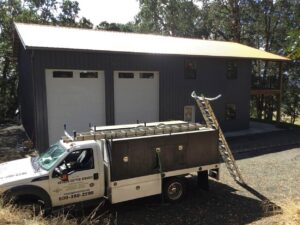 A Farm White Gutter Installation by Affordable Roofing & Gutter Company in Lebanon, Oregon