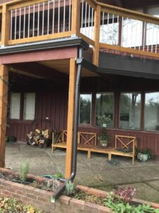 A Residential Black Gutter Installation by Affordable Roofing & Gutter Company in Lebanon, Oregon