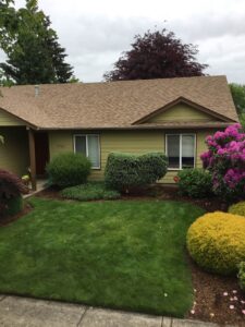 A Residential White Gutter Installation by Affordable Roofing & Gutter Company in Lebanon, Oregon