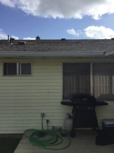 A Residential White Gutter Installation by Affordable Roofing & Gutter Company in Lebanon, Oregon