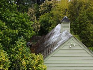 A Residential Moss Treatment by Affordable Roofing & Gutter Company in Lebanon, Oregon