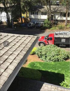 A Residential Charcoal Gutter Guard Installation by Affordable Roofing & Gutter Company in Portland, Oregon