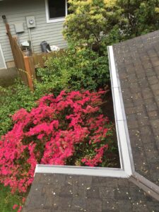 A Residential White Gutter Guard Installation by Affordable Roofing & Gutter Company in Portland, Oregon