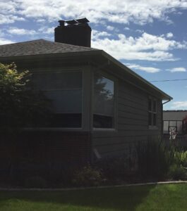 A Residential Almond Gutter Installation by Affordable Roofing & Gutter Company in Portland, Oregon