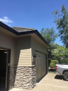 A Residential Black Gutter Installation by Affordable Roofing & Gutter Company in Portland, Oregon