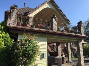 A Residential Colonial Red Gutter Installation by Affordable Roofing & Gutter Company in Portland, Oregon