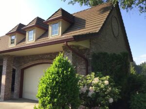 A Residential Colonial Red Gutter Installation by Affordable Roofing & Gutter Company in Portland, Oregon